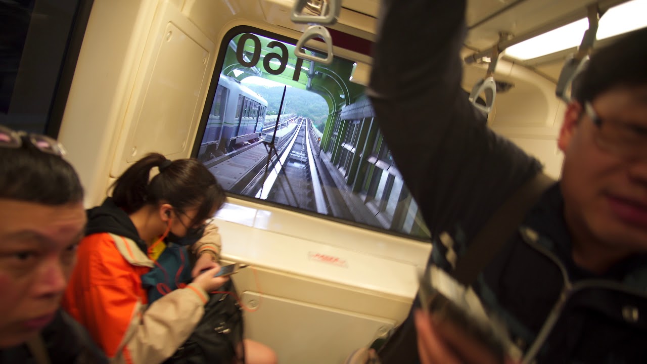 Taiwan, Taipei, MRT ride from XIHU to Songshan Airport