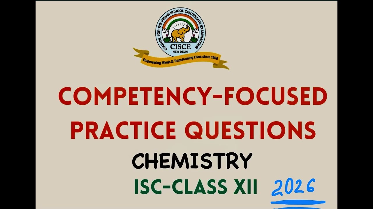 Competency focused practice questions #chemistry #isc2026 #iscboard #iscboardexams #iscchemistry