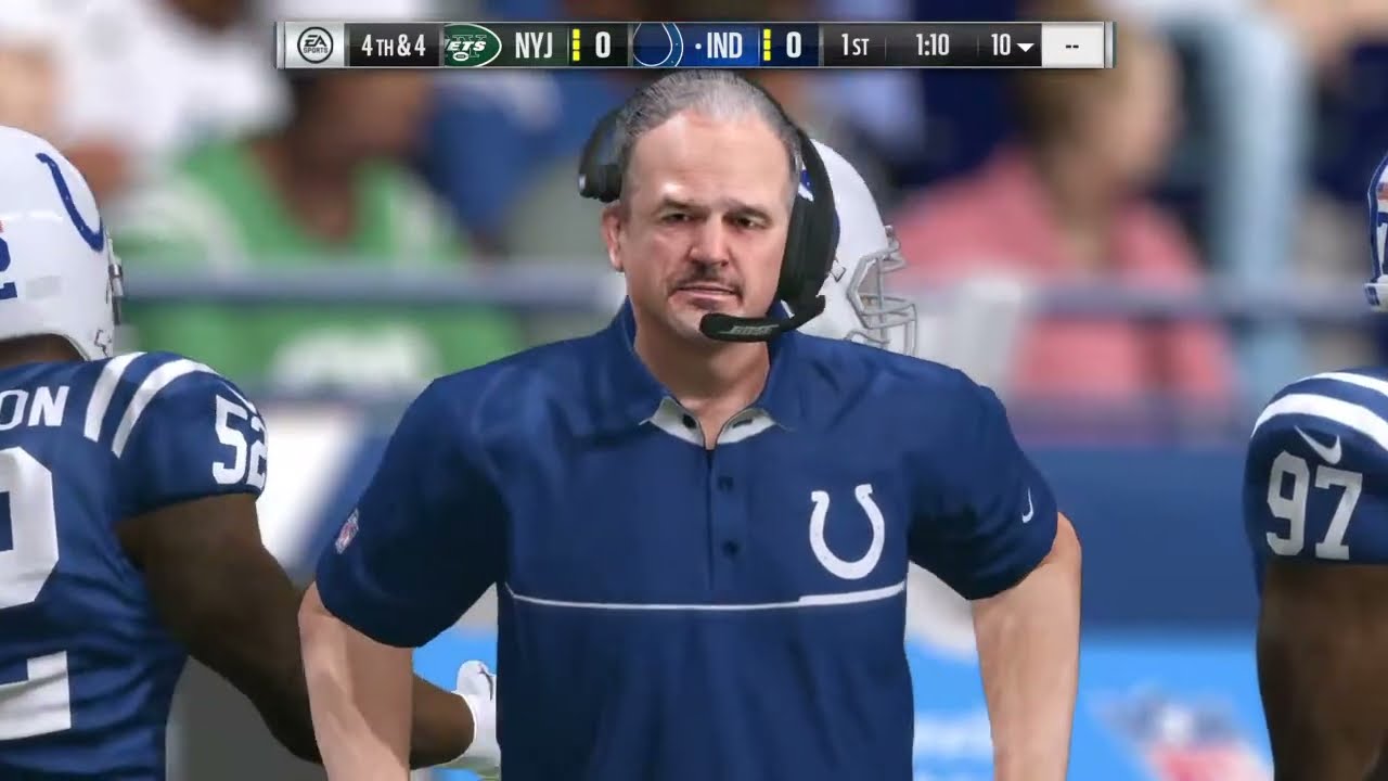 Madden NFL 17 (PS4) jets vs colts (CPU vs CPU)
