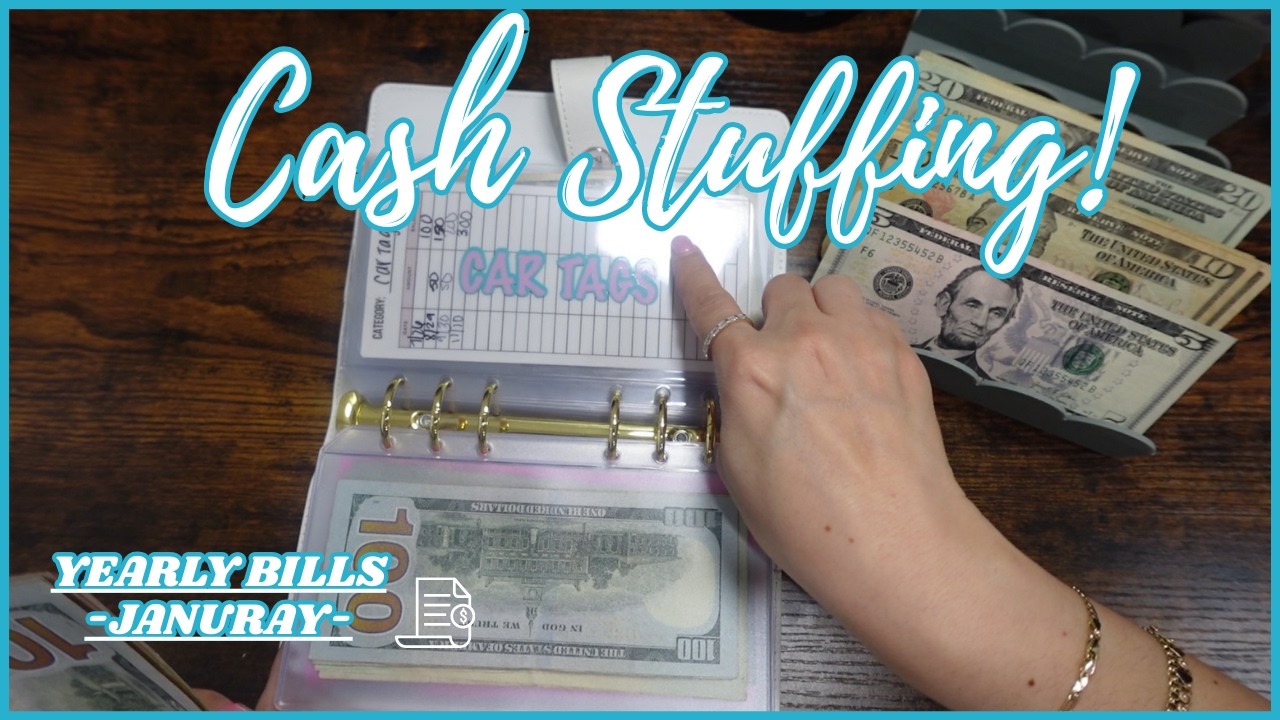 Cash Stuffing Yearly Bills! | January👏