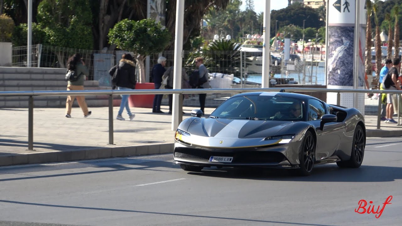 SUPERCARS in ALICANTE DECEMBER 2022 // FERRARI SF90 STRADALE ASSETTO FIORANO, CRAZY PULLS AND MORE!!