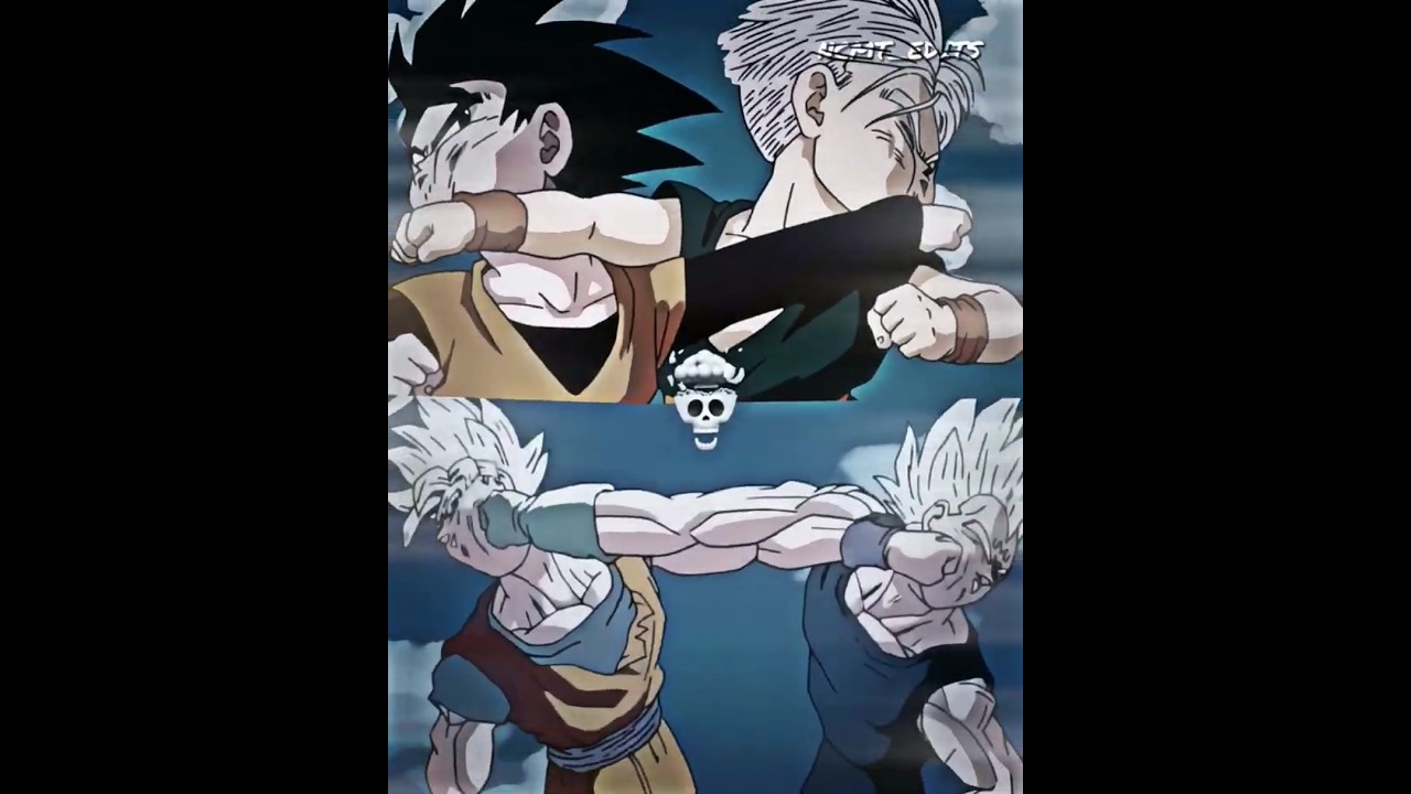 Goten vs Trunks refer&ecirc;ncia Goku vs Vegeta ☠️💀 #goku #vegeta #goten #trunks #dbz