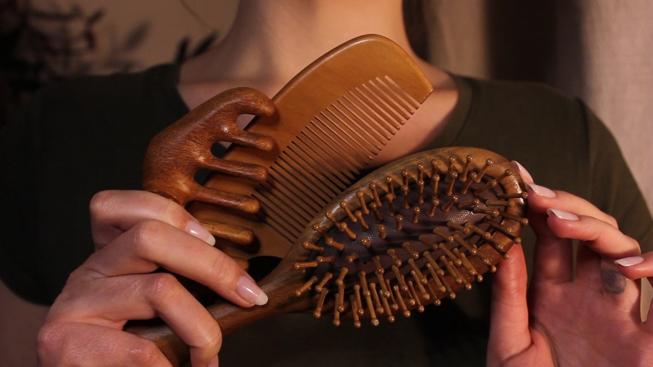 ASMR Brushing Your Hair | Wooden brushes only (no talking, layered sounds, invisible hair)