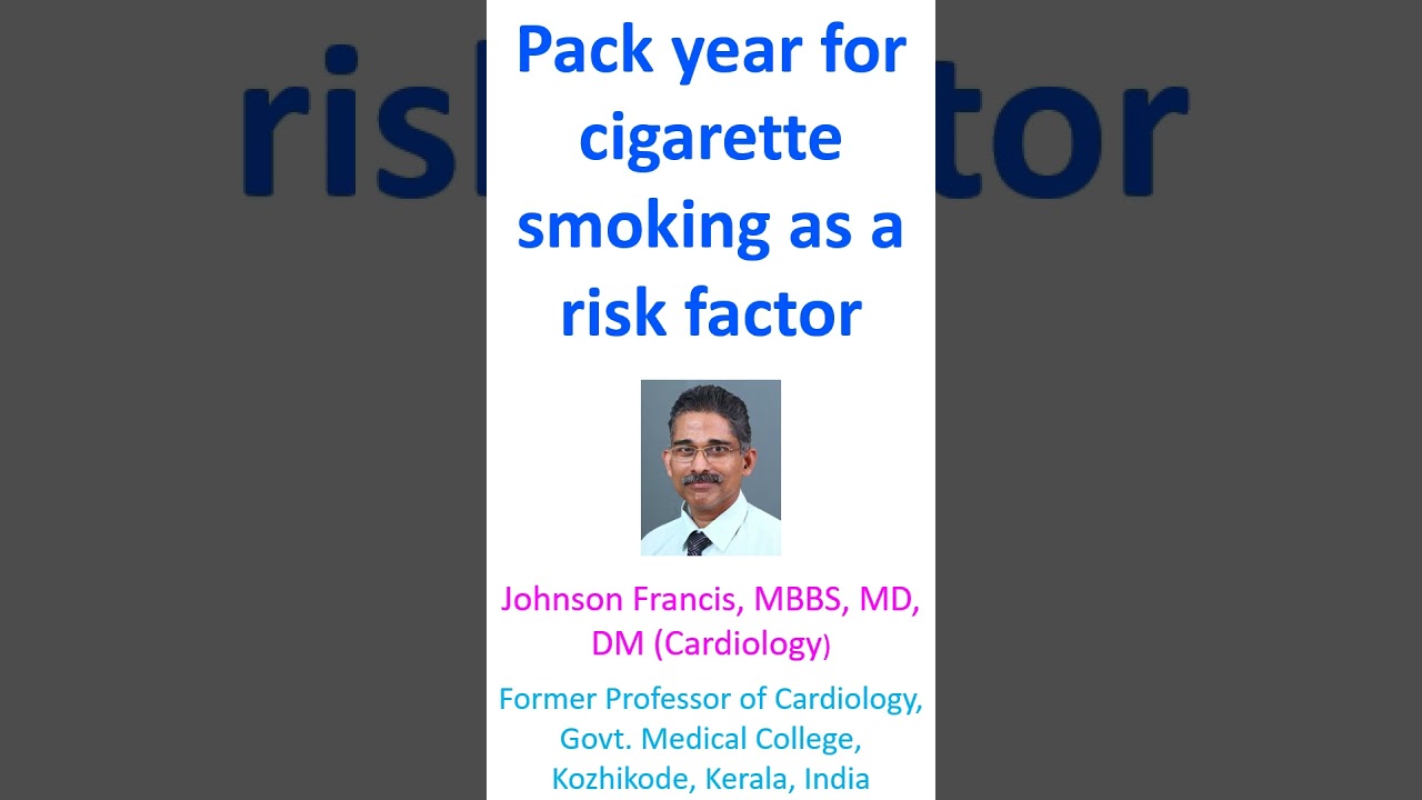 Pack year for cigarette smoking as a risk factor