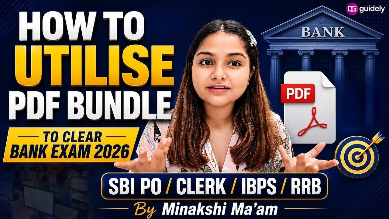 How to Utilise PDF Bundle to Clear Bank Exam 2026 | SBI PO, Clerk, IBPS, RRB by Minakshi Ma'am