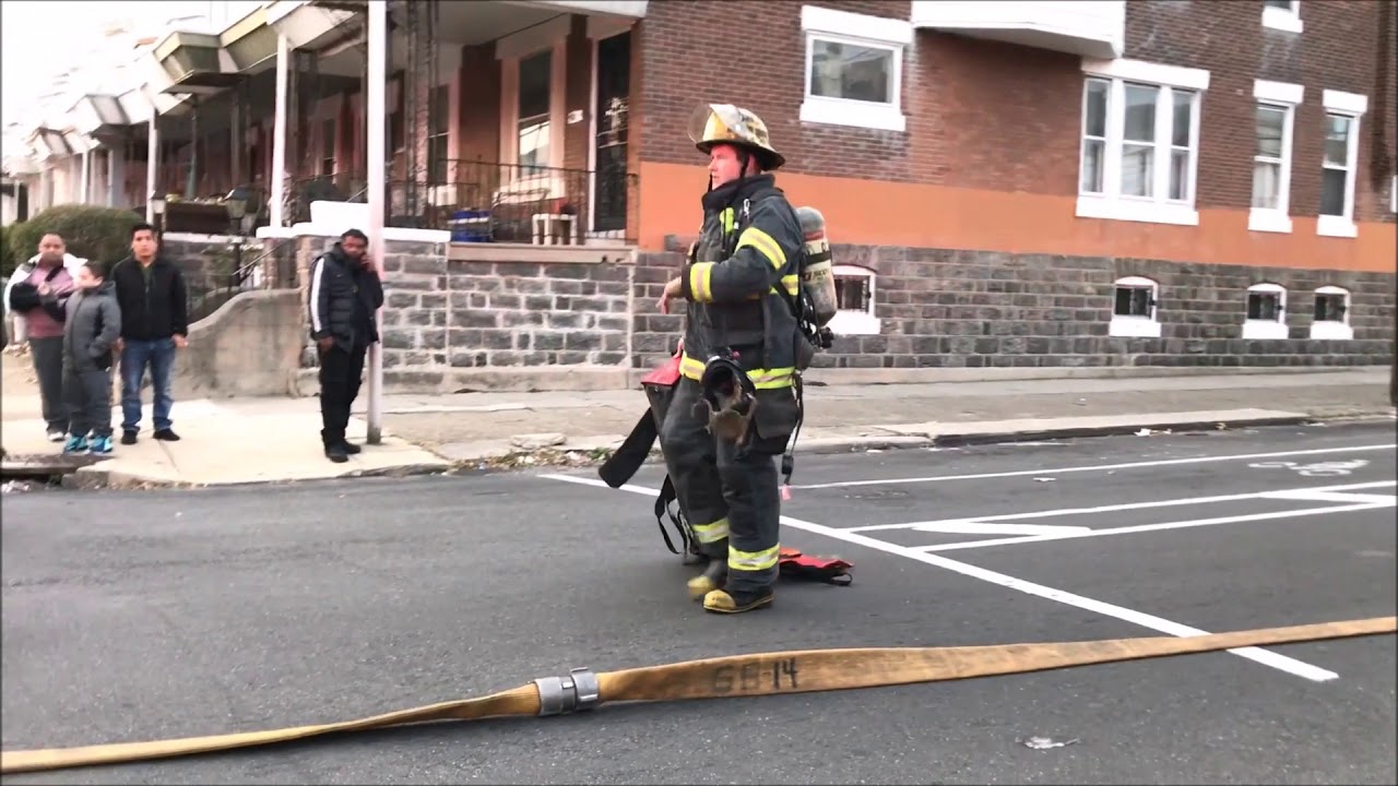 PHILADELPHIA FIRE DEPARTMENT OPERATING AT A PRIVATE DWELLING FIRE IN WEST PHILLY, PHILADELPHIA, PA.