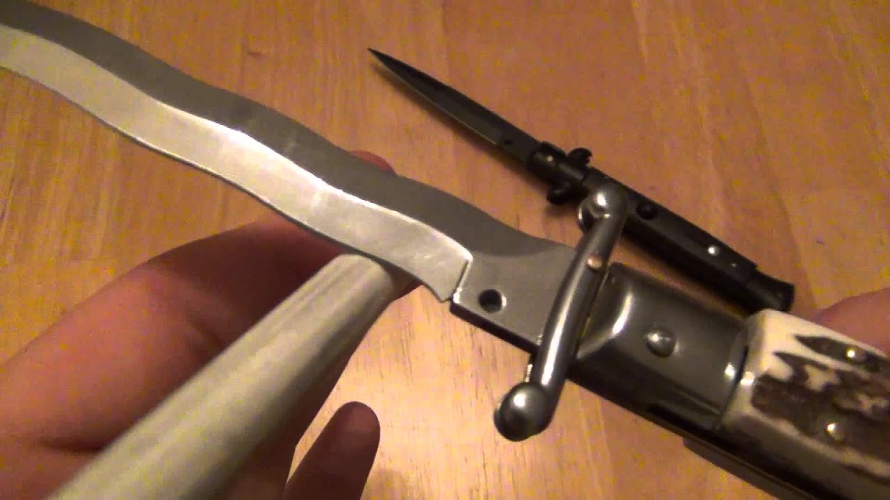 Обзор ножа: Frank B Italian Stiletto (11 дюймов Kris/Stag Lockback)