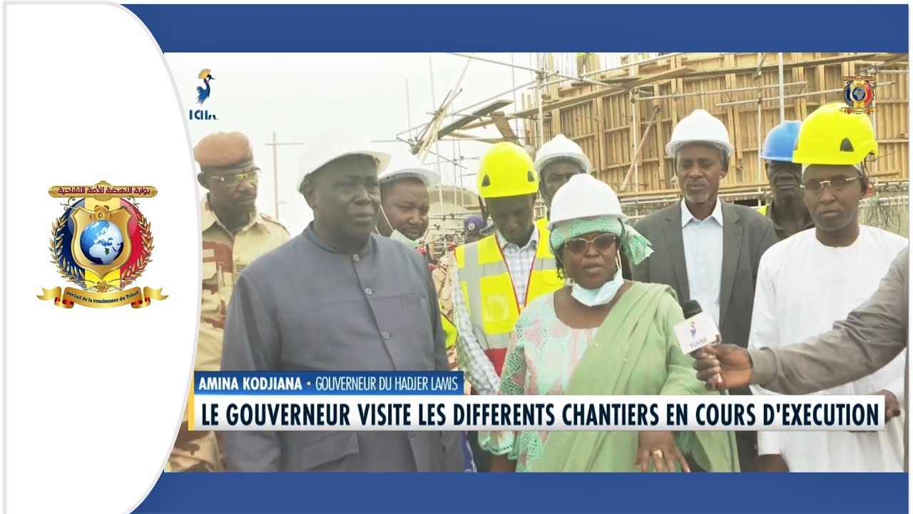 HADJER LAMIS - Le Gouverneur visite les différents chantiers en cours d'exécution à Massakory