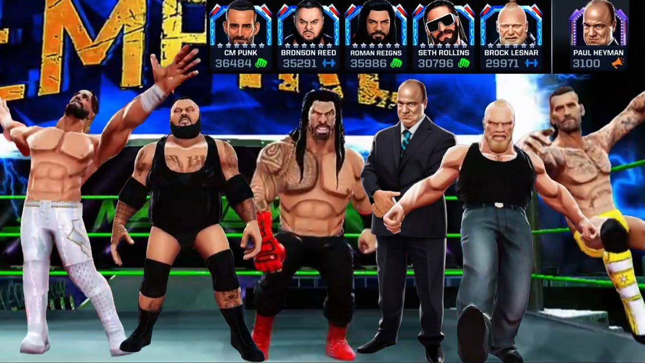 Otc Roman Reigns ☝️, Beast Brock Lesnar 💀, CM Punk 🥶, Seth Rollins 👿 & Reed  Game Play | WWE Mayhem 