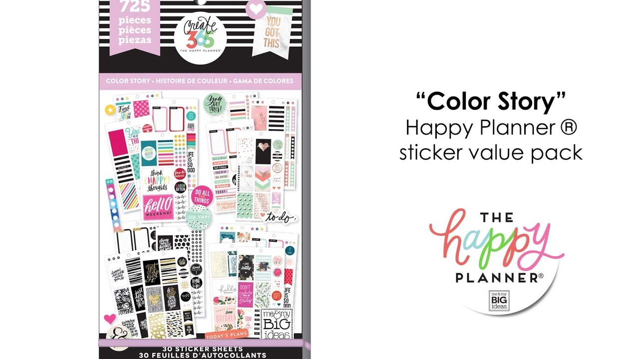 Value Pack Stickers - Color Story - Happy Planner® Preview
