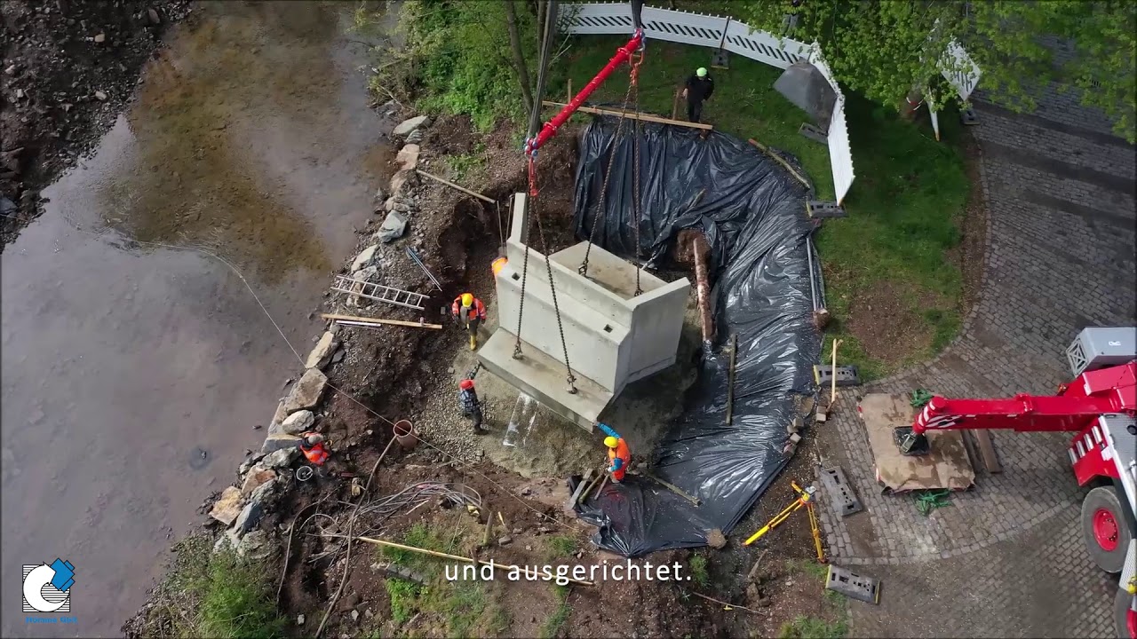 Renaturierung der Kyll in Stadtkyll - Erneuerung der Brücke zur Festwiese