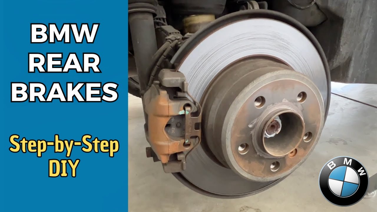 How To Change BMW Rear Brakes & Manual Parking Brake  | Adjust Manual Parking Brake | BOND Garage