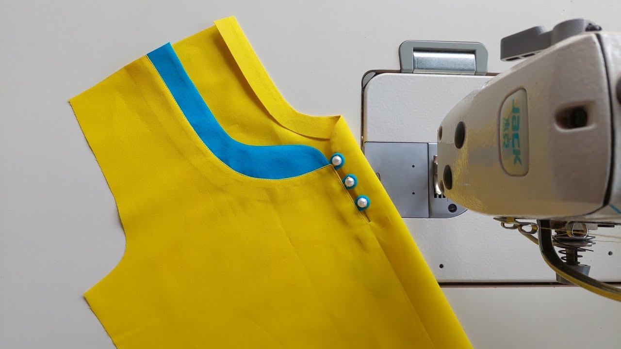 Unique and creative neck design cutting and sewing