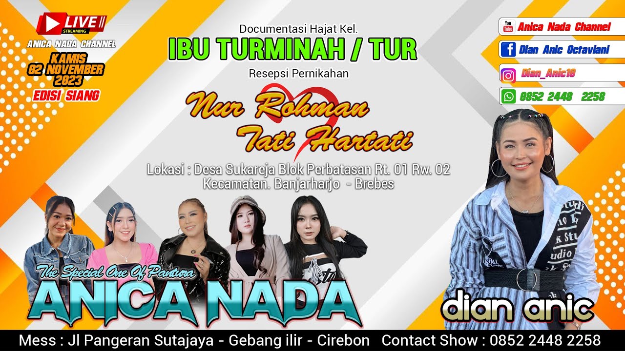 🔴LIVE ANICA NADA ( DIAN ANIC ) | SIANG 02 NOVEMBER 2023 | SUKAREJA | BANJARHARJO | BREBES