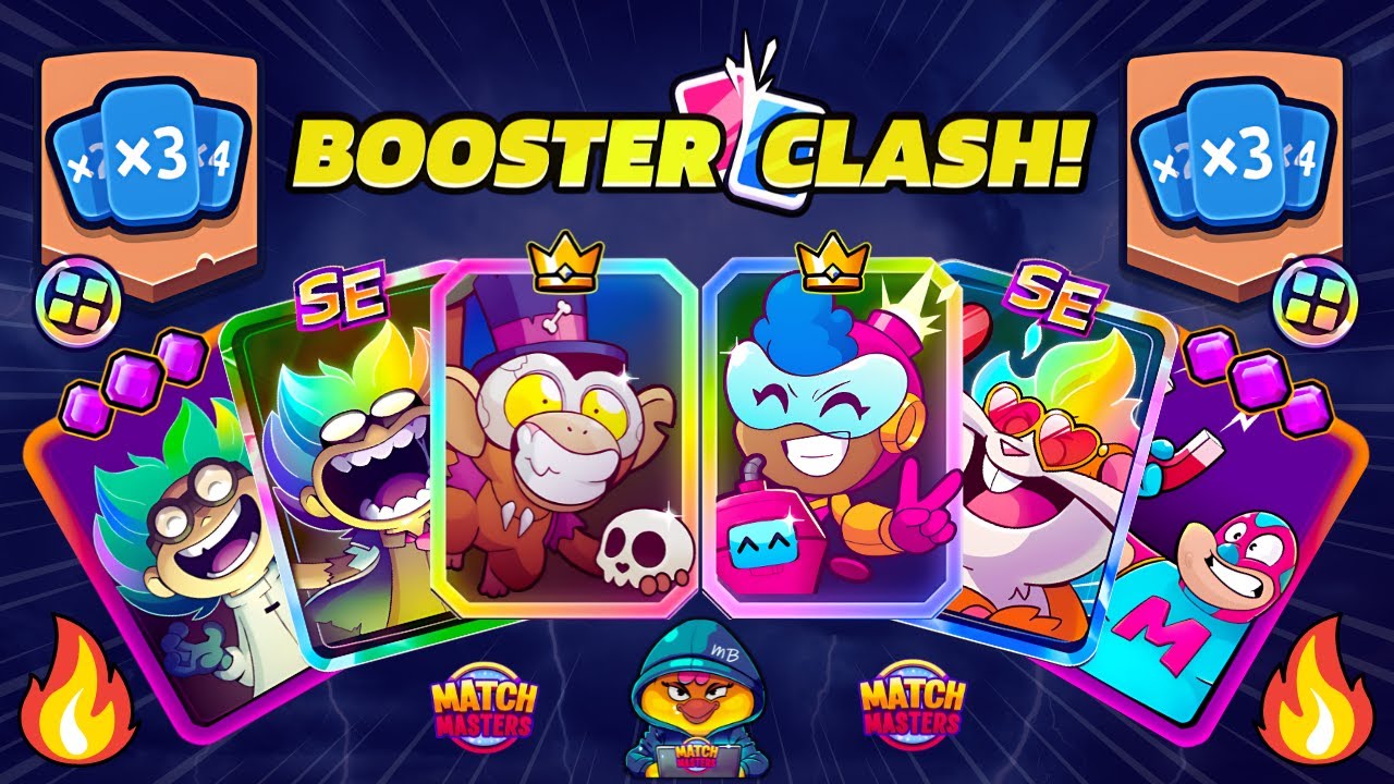 FREE BOOSTERS on BOOSTER CLASH! x6 BEST BOOSTERS | Match Masters Moves Multiplier + Squarer