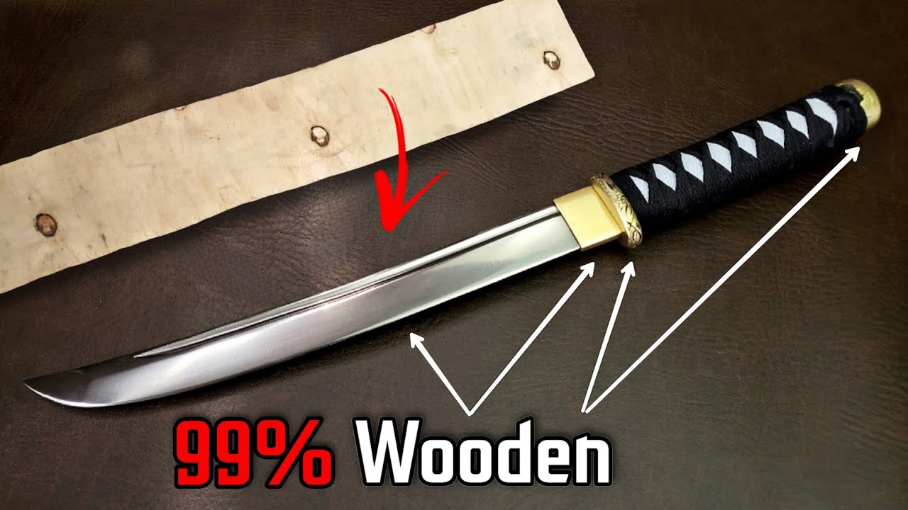 Make Wooden Katana Into Metal | Tanto Knife