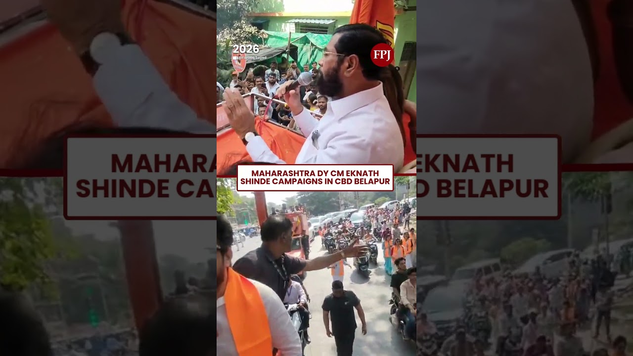 BMC Elections 2026: Dy CM Eknath Shinde Campaigns for Shiv Sena (Shinde) Candidates in Navi Mumbai