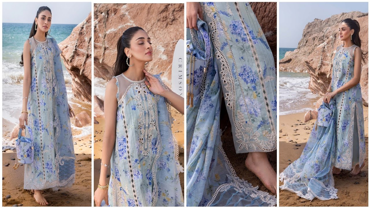 FLOW BY CRIMSON Chikankari Lawn'25 Who'S That Girl-D3 B 
