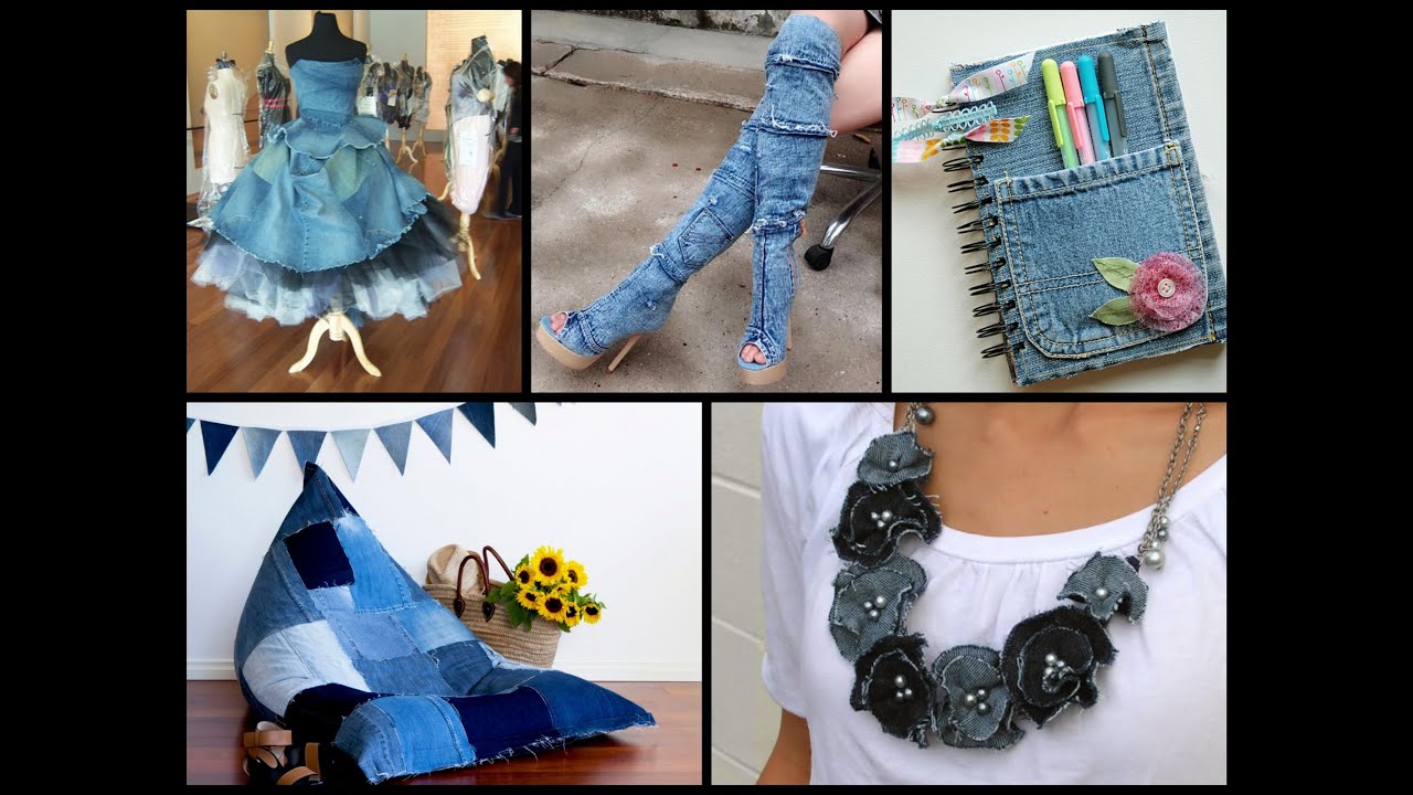Recycled Denim Craft Ideas - Simple DIY Old Jeans Projects