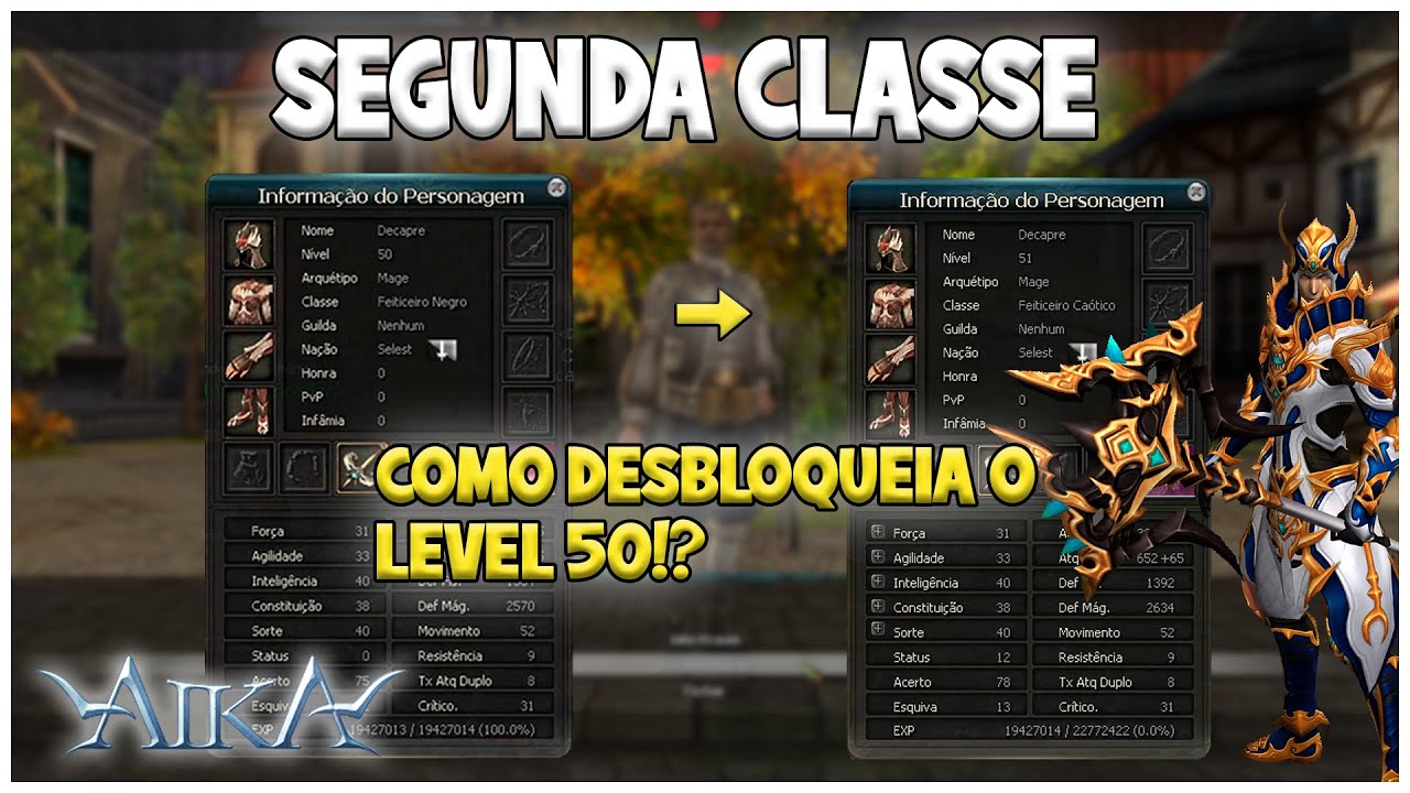 AIKA BR - Desbloqueando Level 50 e Pegando Segunda Classe!