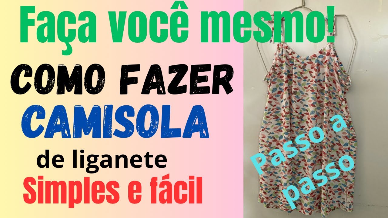 Como fazer uma camisola simples e fácil#costuraparainiciante#façavocêmesmo