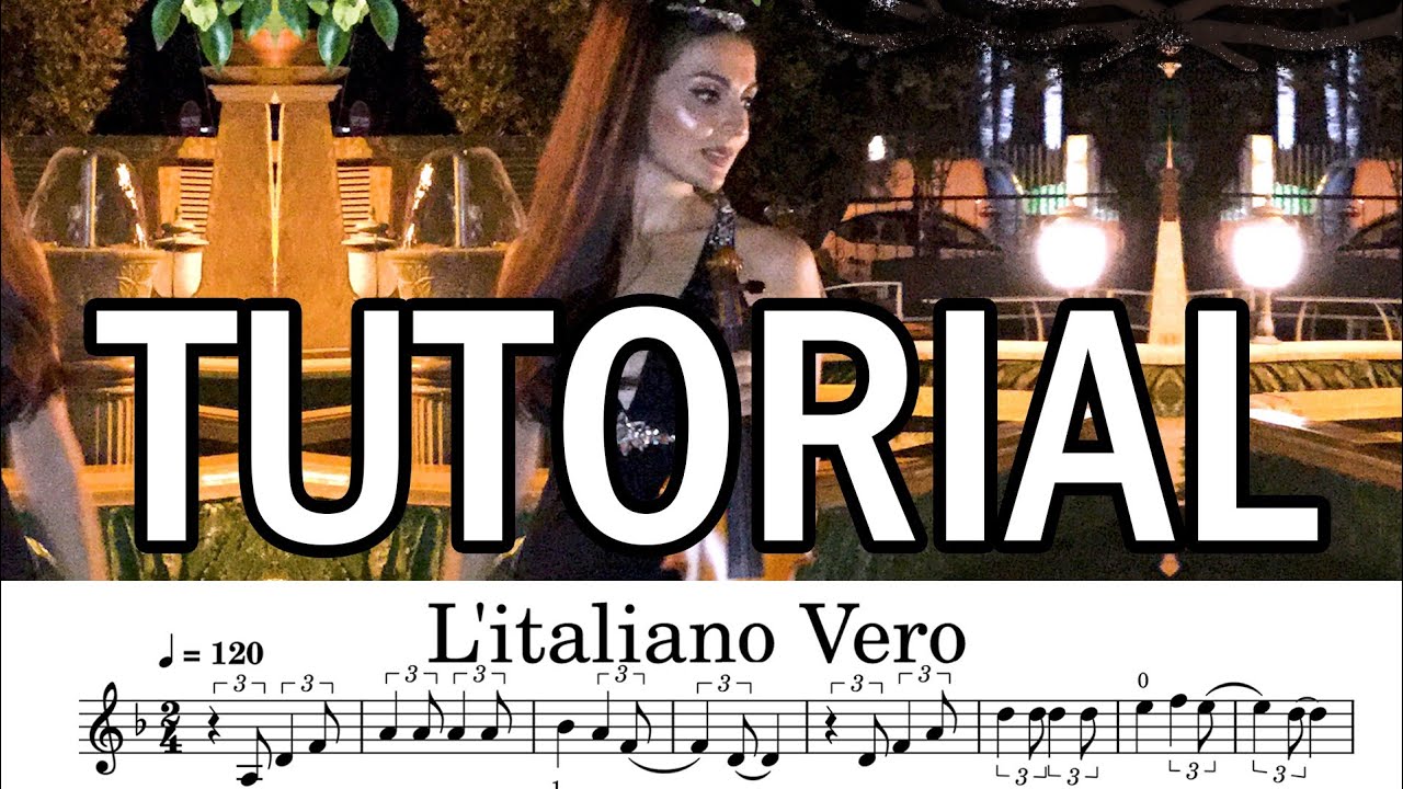 #Tutorial L'italiano Vero #Violin #Sheetmusic @Lucyart