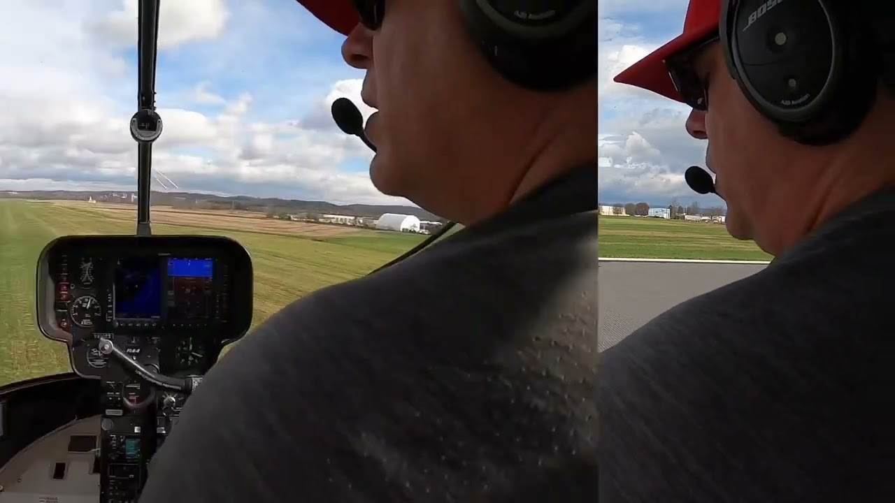 Precision landing practice in 12 gusting to 21 (into the wind) in the Robinson R44 helicopter