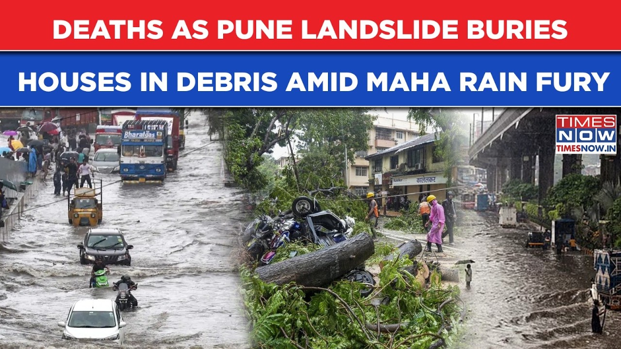 Maharashtra Rain: Deaths As Pune Landslide Buries Houses In Debris| Total Chaos At Mumbai Expressway