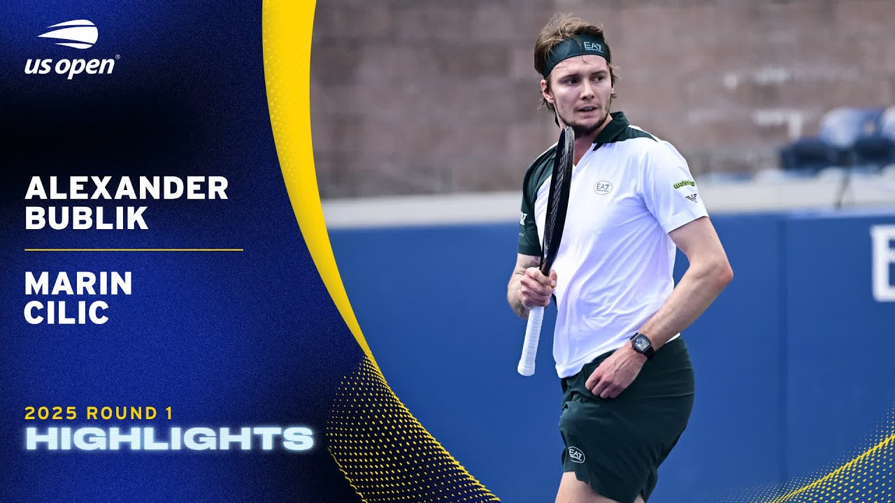 Alexander Bublik vs. Marin Cilic Highlights | 2025 US Open Round 1