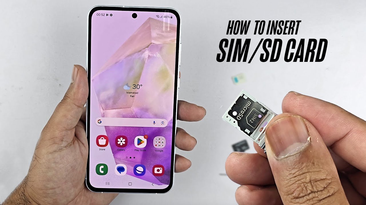 Samsung Galaxy A35 5G - How To Insert SIM Cards & SD Card