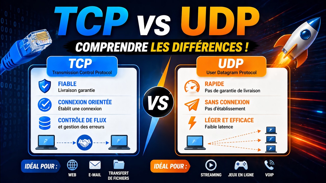 Introduction aux réseaux informatique | 6- TCP vs UDP la Couche 4 du Modèle OSI