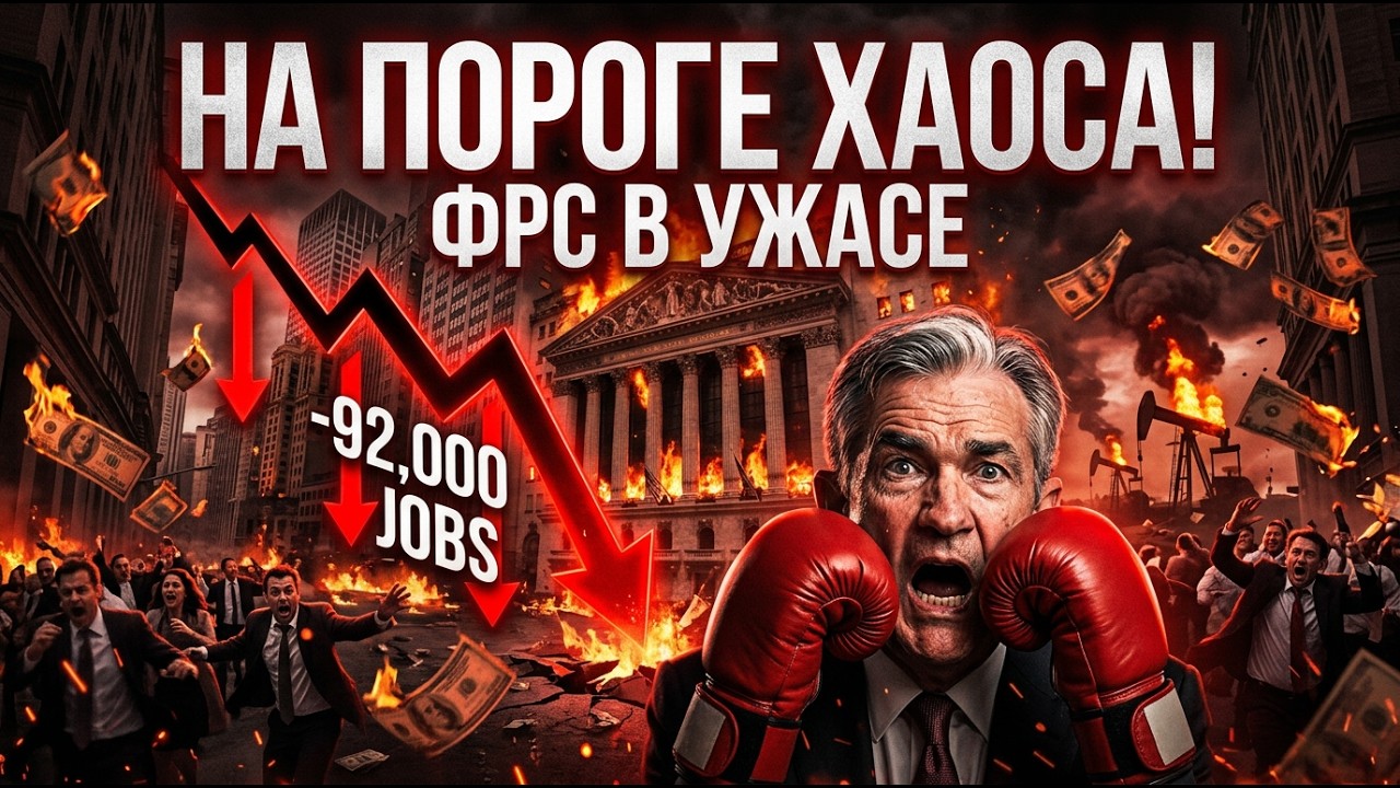 Новый ШОК: ФРС теряет контроль? -92 000 рабочих мест! ИНФЛЯЦИЯ ЗАШКАЛИВАЕТ! НЕФТЬ ЛЕТИТ К $100