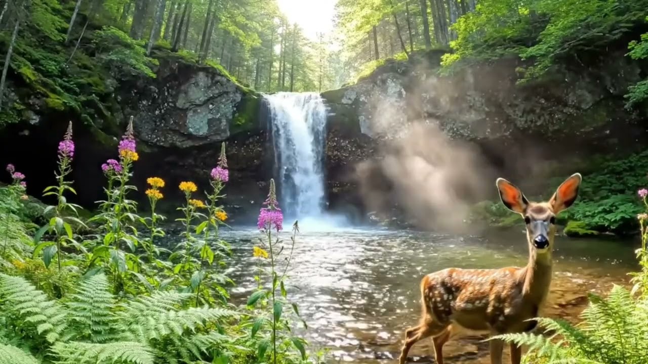 Calming Sleep Music with Flowing Water for Anxiety Relief