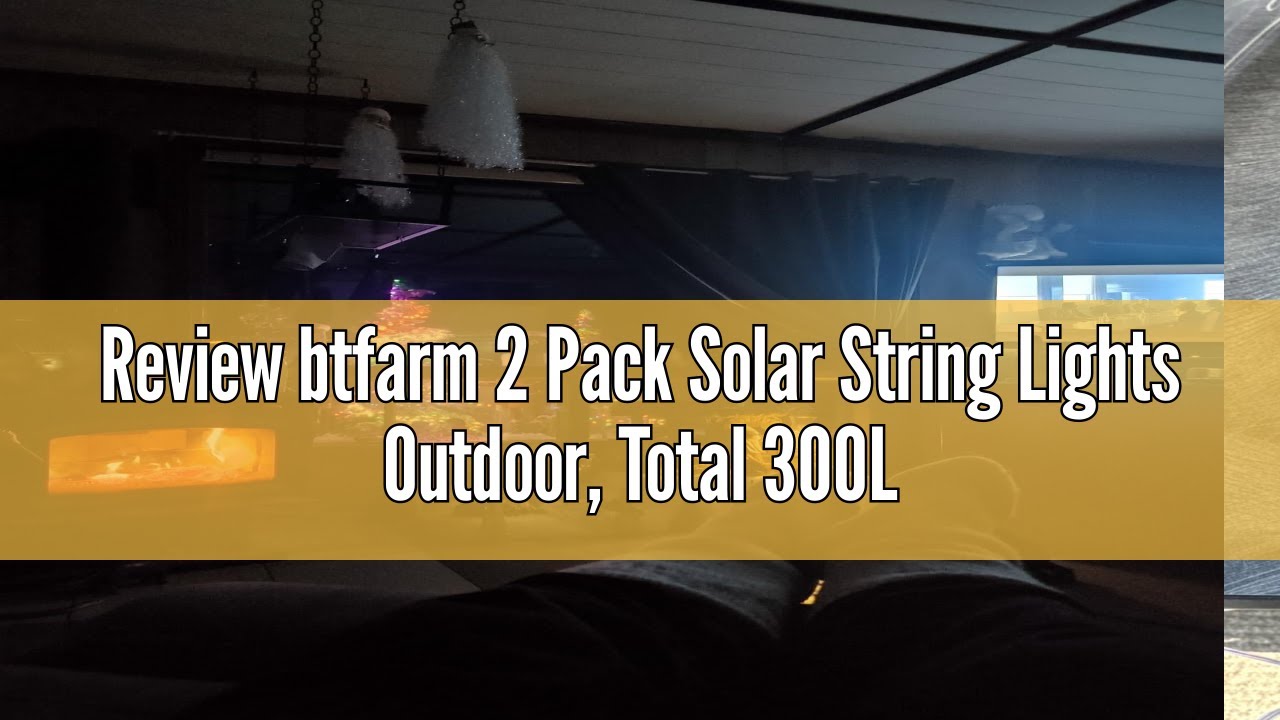 Review btfarm 2 Pack Solar String Lights Outdoor, Total 300LED 110FT Solar Fairy Lights Waterproof 8