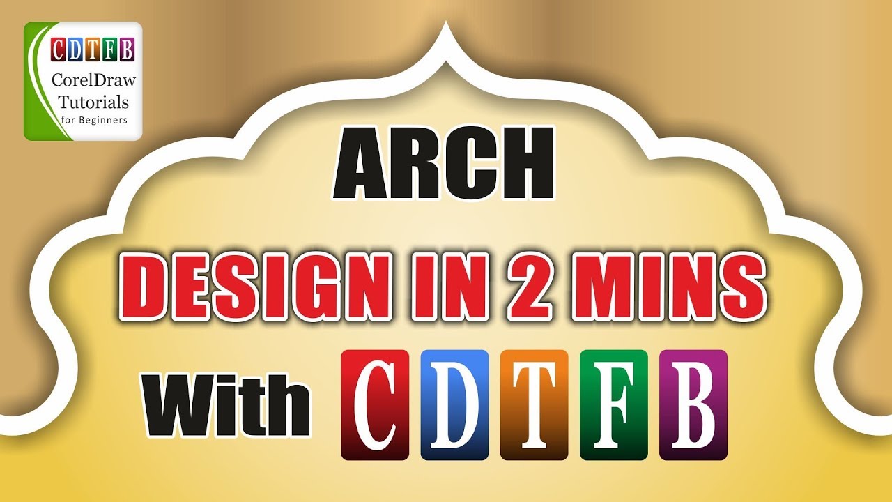 Arch design create in coreldraw | cdtfb | corel draw in hindi, urdu