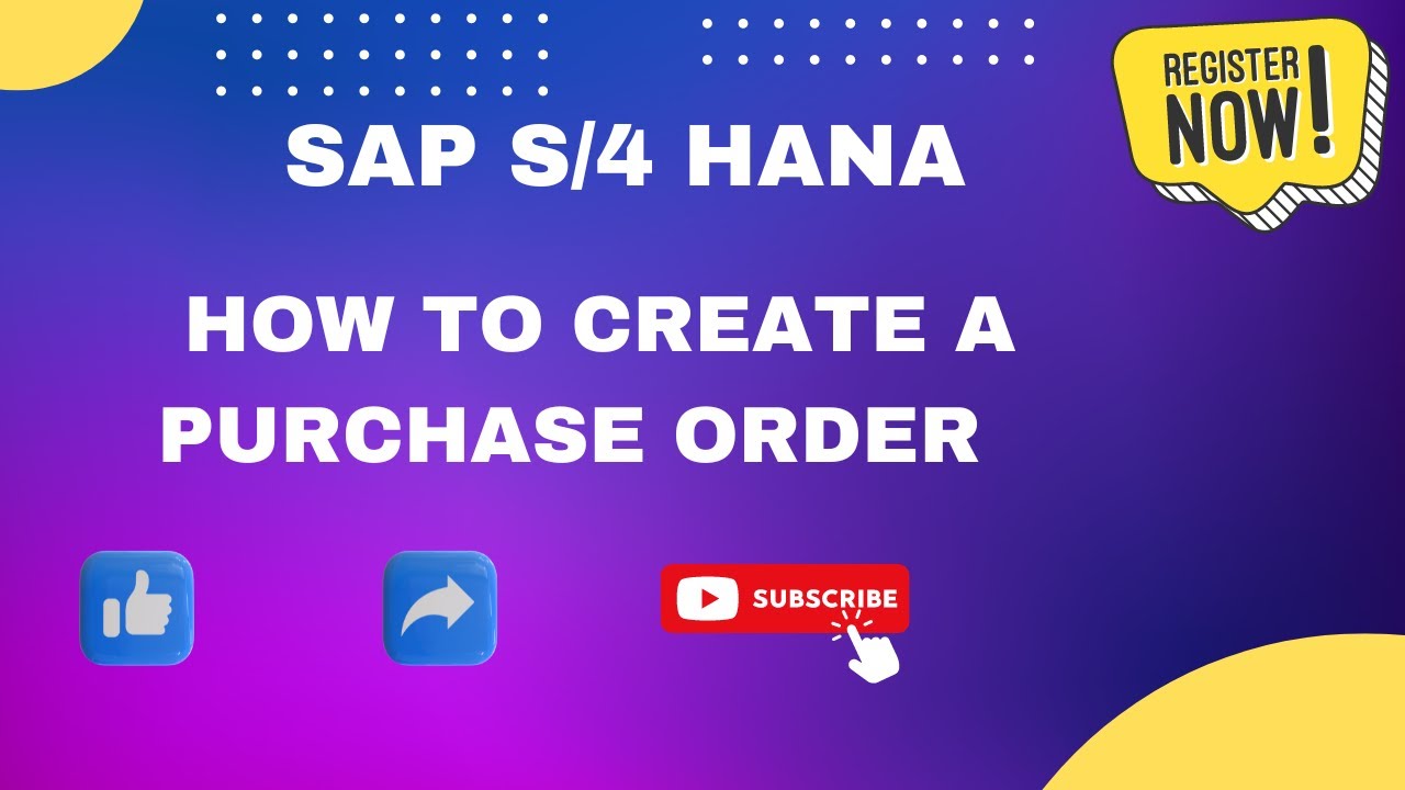 Как создать заказ на закупку в SAP MM S4 HANA