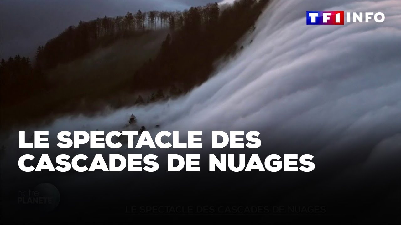 Admirez le spectacle rare des cascades de nuages｜TF1 INFO