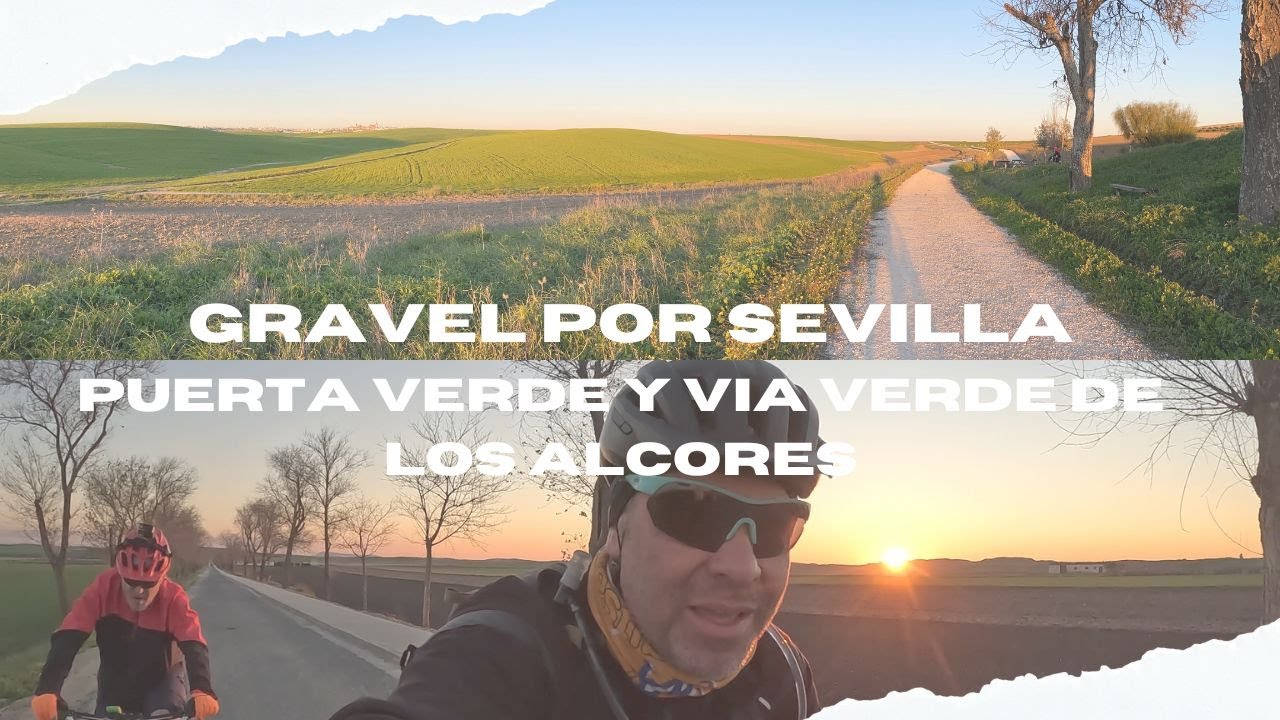 Gravel por la puerta verde de Alcalá de Guadaíra y la via verde de los Alcores con mucho frío 🥶.
