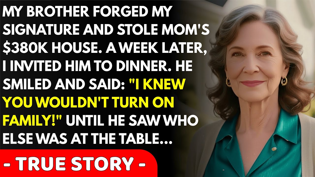 My Brother Stole Mom's House. At His Favorite Restaurant, I Bought Him Dinner... And Handcuffs.