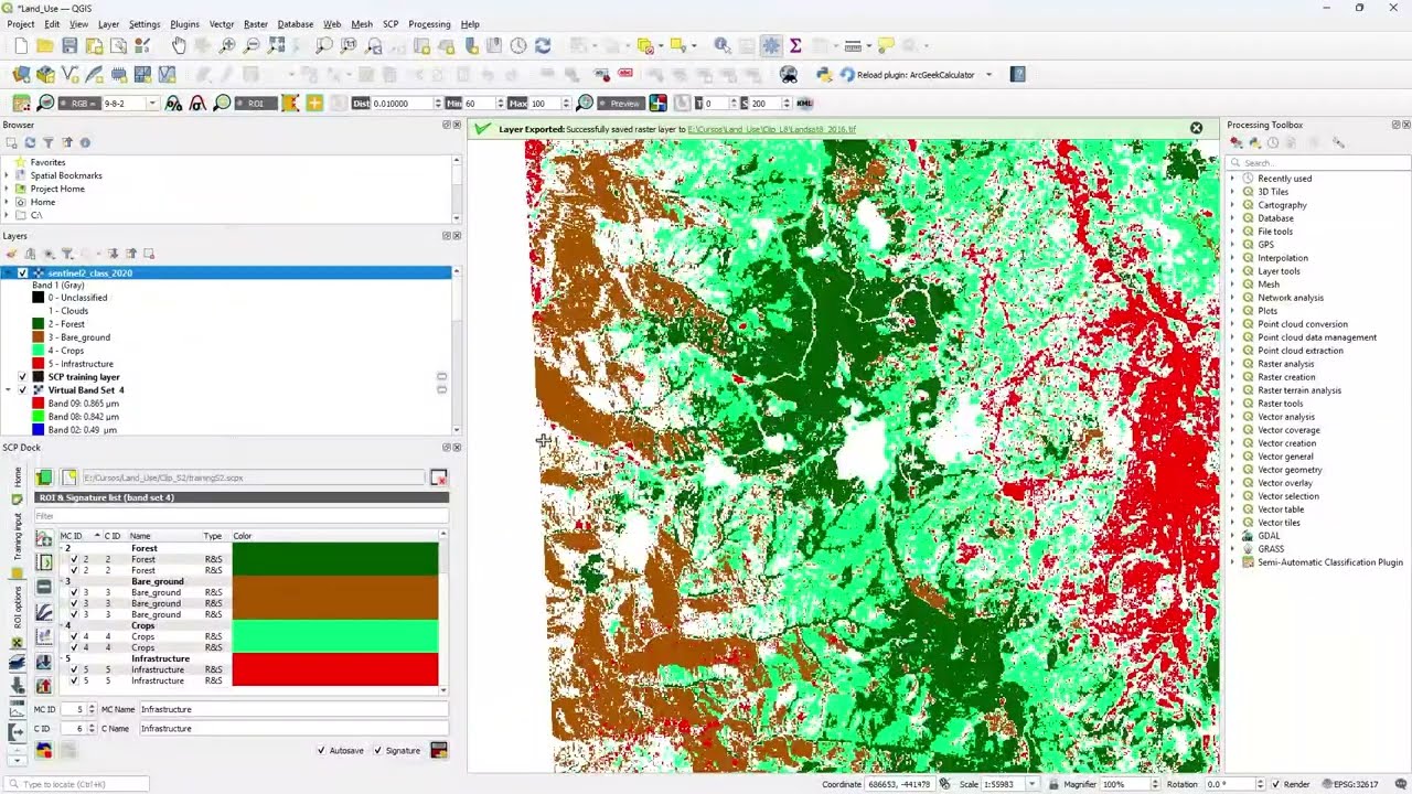 Clasificación de Imágenes Sentinel 2 con el Plugin SCP en QGIS