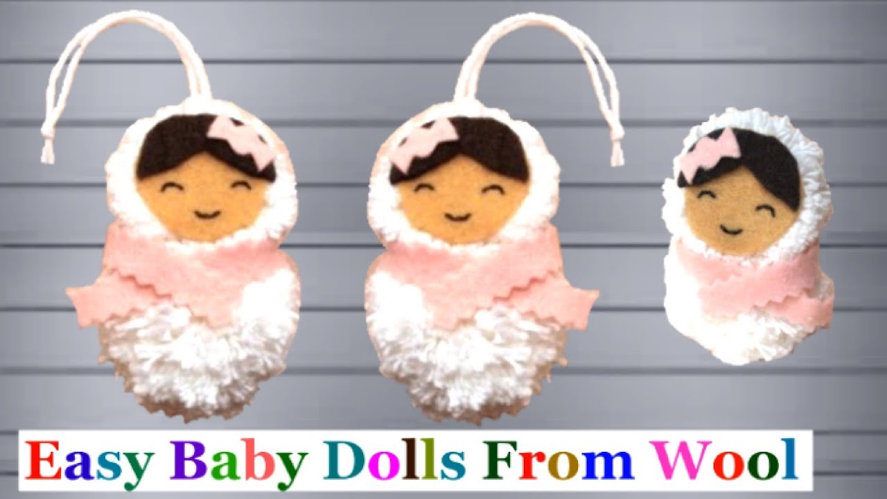How to make yarn/wool Baby Doll step by step at home-Easy doll tutorial | DIY Yarn/Wool craft idea