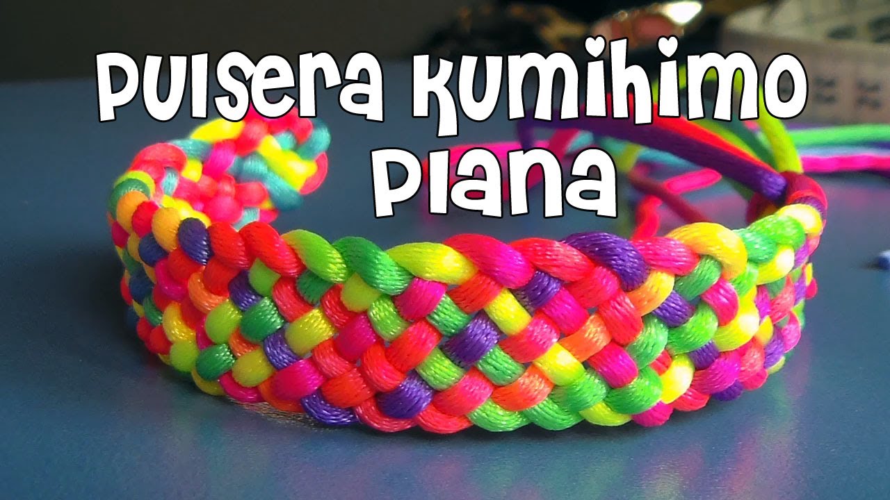 DIY pulsera kumihimo plana / DIY Kumihimo bracelet