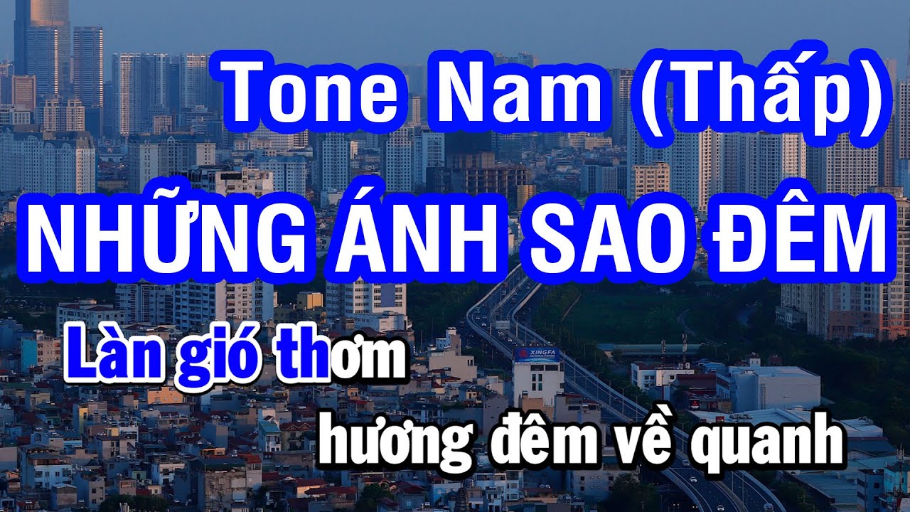 Karaoke Những Ánh Sao Đêm - Tone Nam (-4 Dm) | Nhan KTV
