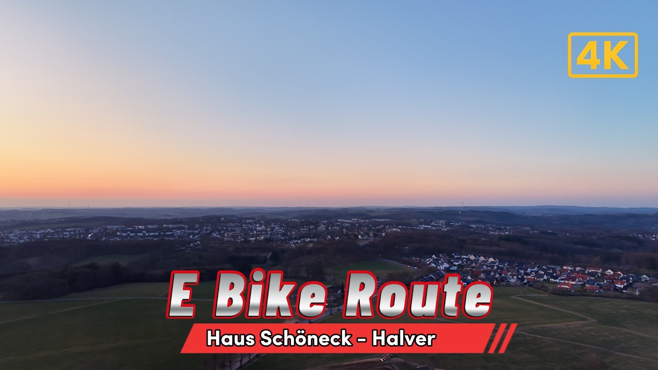 Scenic E-Bike Tour Sauerland | Haus Schöneck to Halver Cycling Route with Drone Shot 🚴 Germany 4K