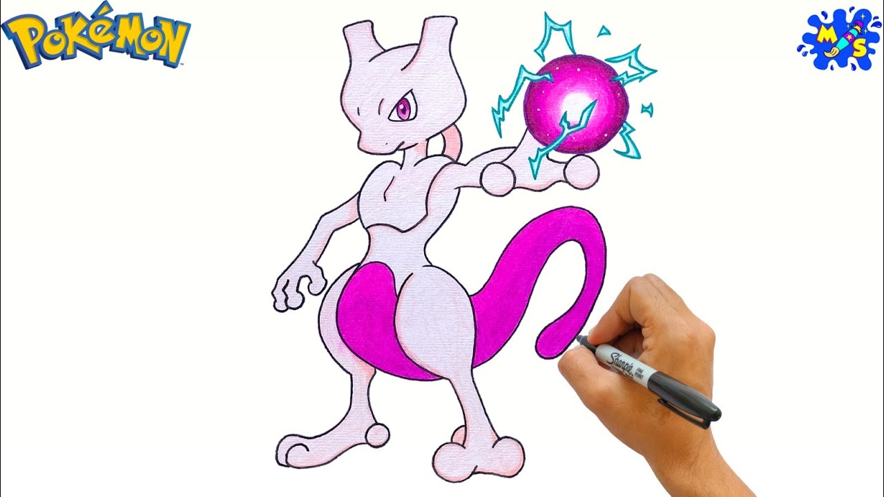 Pokemon Drawing || How to Draw Mewtwo Step by Step || Pokemon