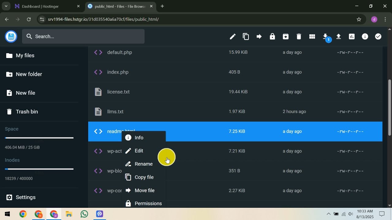 How To Edit HTML in Hostinger