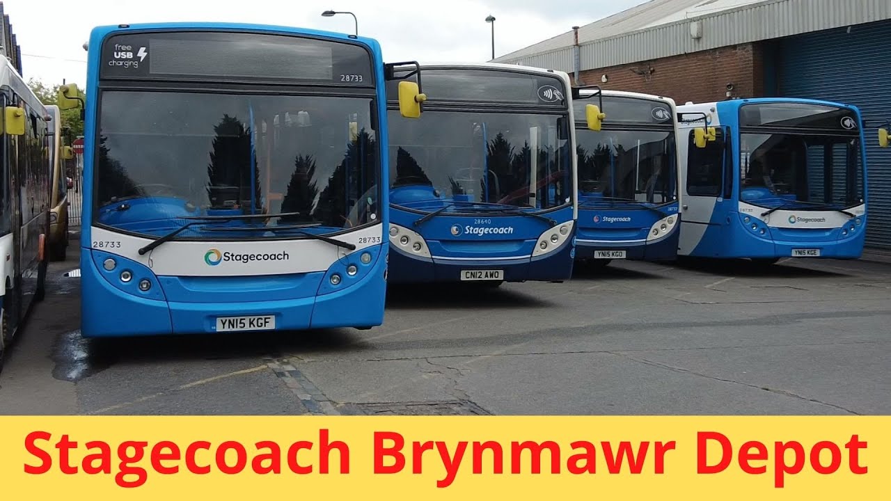 Stagecoach Brynmawr Depot in South Wales A View from  Warwick  Road on Sunday Afternoon
