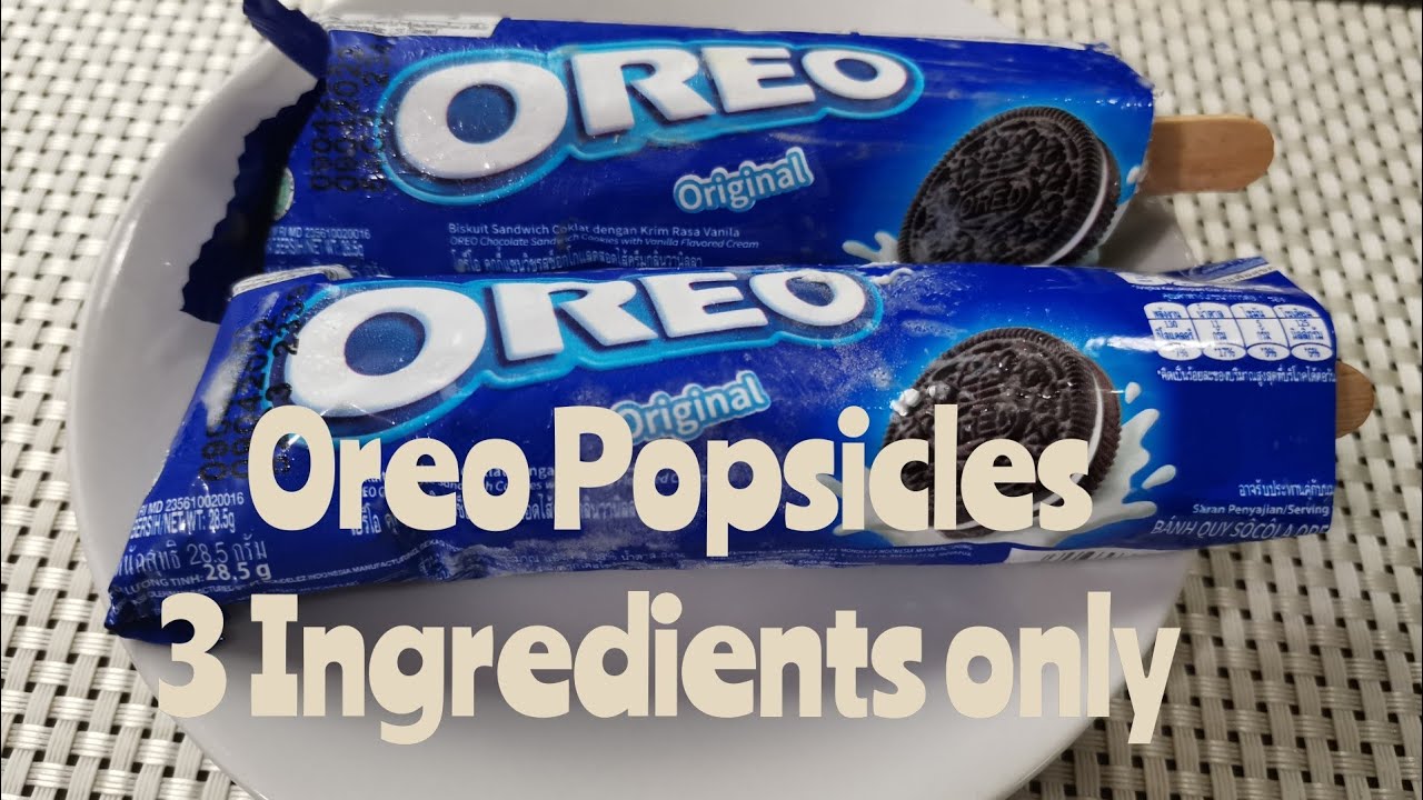 Oreo Popsicles/How to make Oreo Popsicles with 3 ingredients only