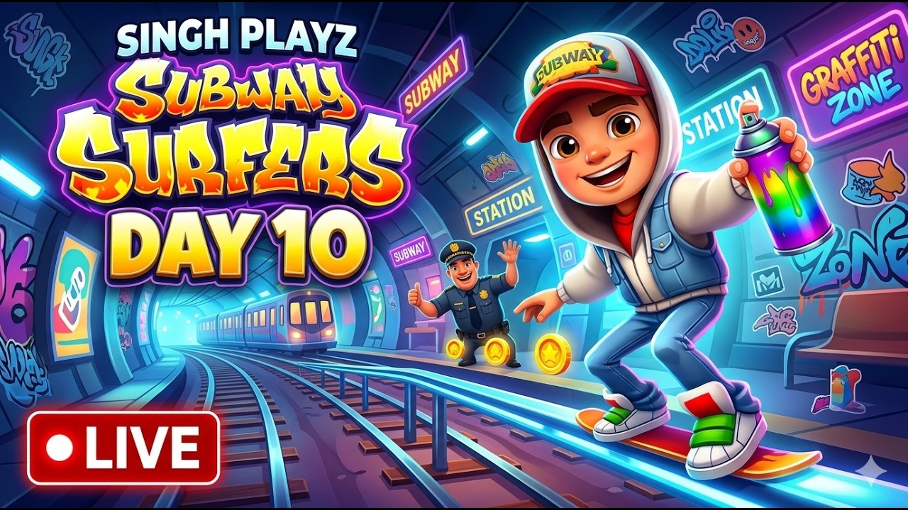 Subway Surfers Live Gameplay Day- 10 | Singh Playz is Live #shortslive #subwaysurfers #shorts #live