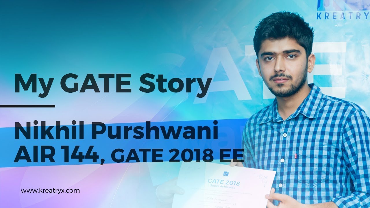 My GATE Story | Nikhil Purushwani | AIR 144 in GATE 2018 EE (Hindi)